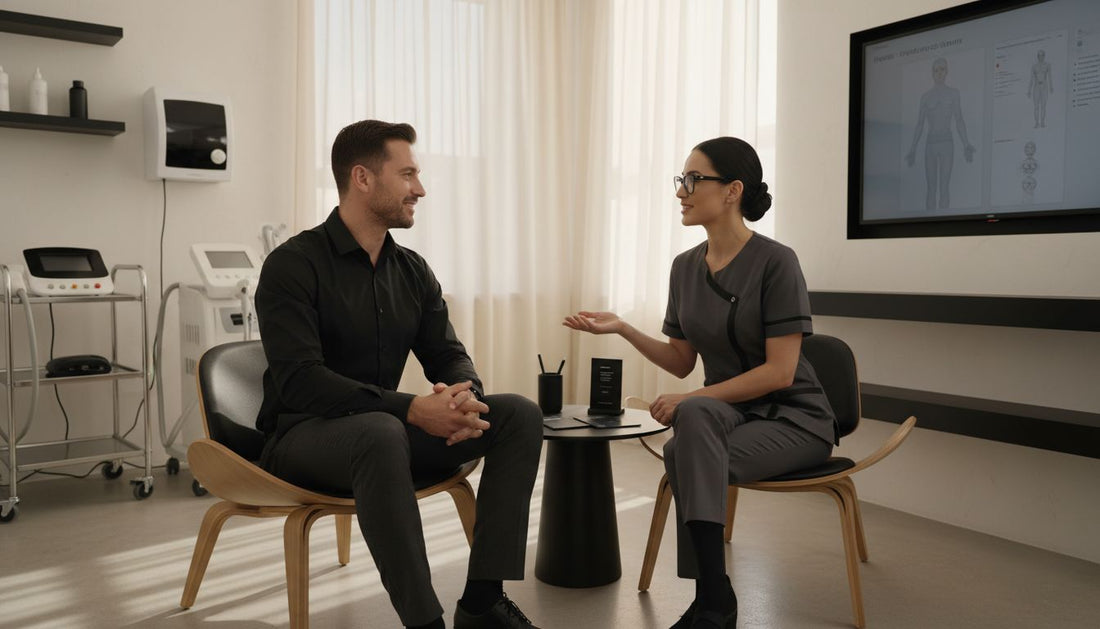 consultație estetică bărbat