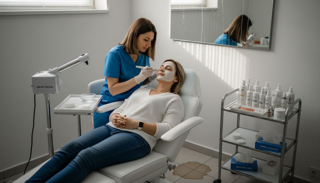 O femeie urmează un tratament de rejuvenare facială pentru a-și reda prospețimea și strălucirea tenului.