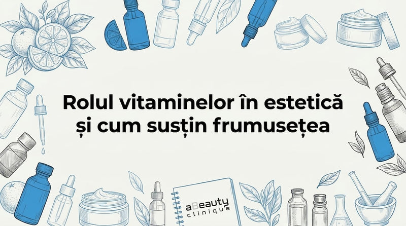 Ilustrație de copertă decorativă cu motive botanice și borcănașe de vitamine