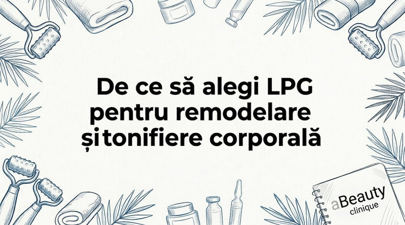 Imagine decorativă pentru cardul de titlu, cu elemente inspirate din universul spa și dintr-o clinică modernă