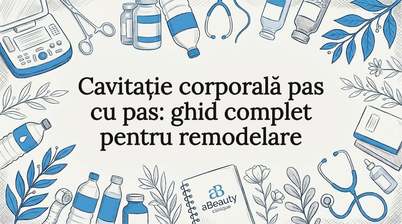 Ilustrație de titlu cu instrumente medicale desenate manual