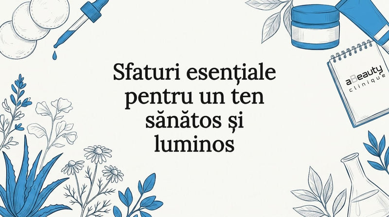 Ramă desenată manual, cu motive inspirate din îngrijirea tenului, perfectă pentru titluri